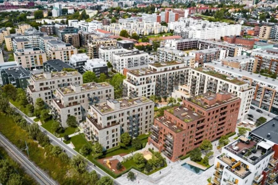 AF Gruppen skal bygge leiligheter for Eiendomsplan og USBL på Løren i Oslo. Ill. Eiendomsplan/OBOS
