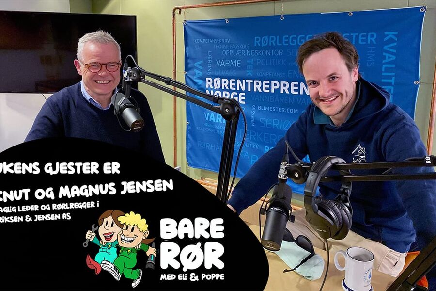 I denne ukens episode gjester far og sønn Knut og Magnus Jensen, i Eriksen & Jensen, Bare Rør.