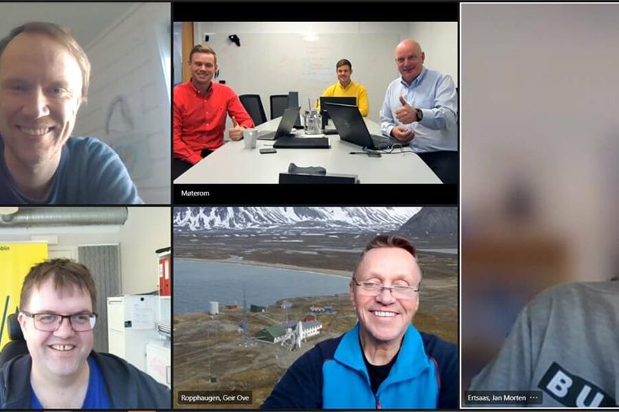 Kontraktsmøtet for pilotprosjektet på Isfjord Radio ble gjennomført digitalt.
