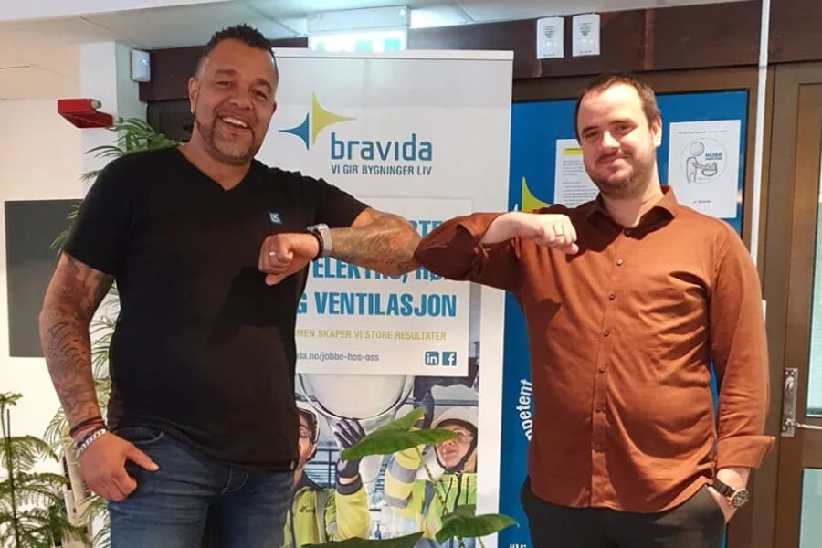 Anthoni R Dias, LK Systems AS og Simon Strømmen, Bravida Norge AS