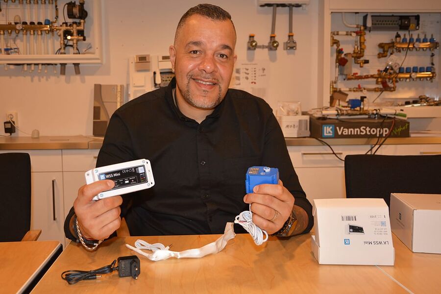 LK Systems salgssjef Anthoni R Dias har stor tro på at lekkasjebryteren LK WSS Mini vil bli et foretrukket produkt hos rørleggeren og de som er som er opptatt av vannsikkerhet.