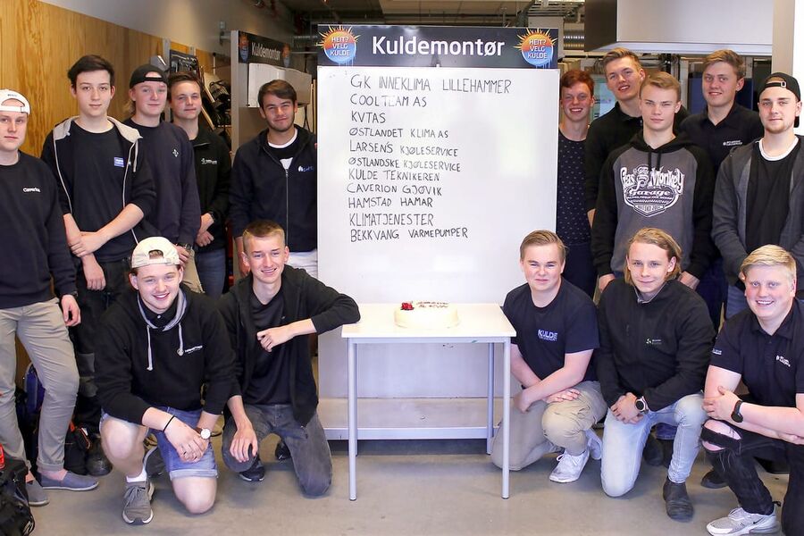 Elever med læreplass fra Innlandet. VKE ønsker nå en ny kulvent-line i Vestland.