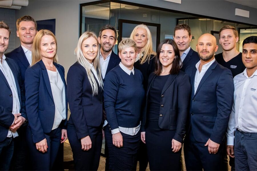 GROHE Norge har blitt sertifisert som et Great Place to Work. Her ses GROHE-ansatte i forbindelse med et salgsmøte før pandemien startet i fjor.