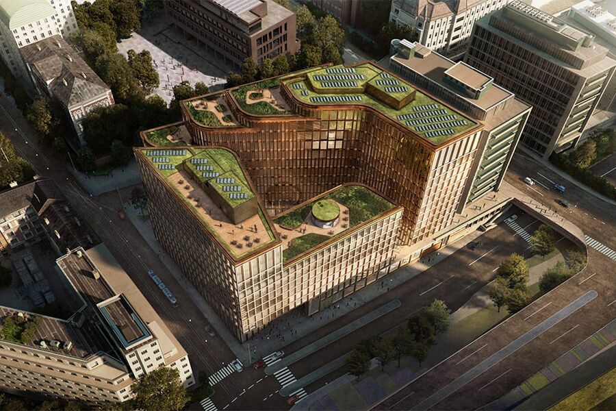 llustrasjon: Prosjektet VIA i Oslo har ambisjon om BREEAM-NOR Excellent. Ill: Schmidt/Hammer/Lassen (DK)