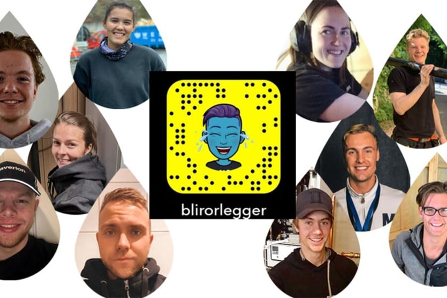Aksel, Britt-Synnøve, Joachim, Didrik, Ida, Aleksander, Katrine, Severin, Lars og André er alle blant Bli Rørleggers RørAmbassadører, som inspirerer og informerer om rørleggerfaget. Faksmile Rørentreprenørene Norge