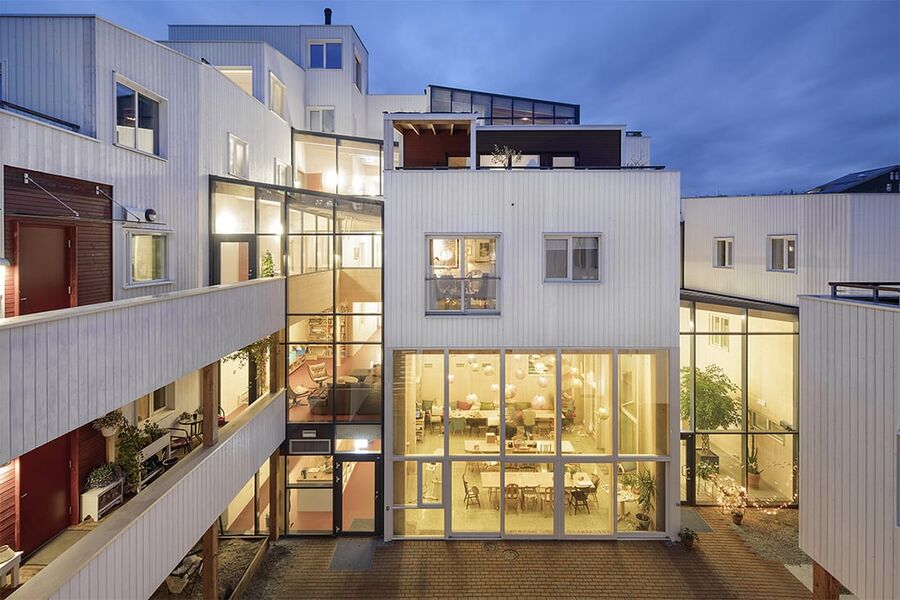 Vindmøllebakken bofellesskap i Stavanger vant Statens pris for byggkvalitet 2020. Foto: Sindre Ellingsen