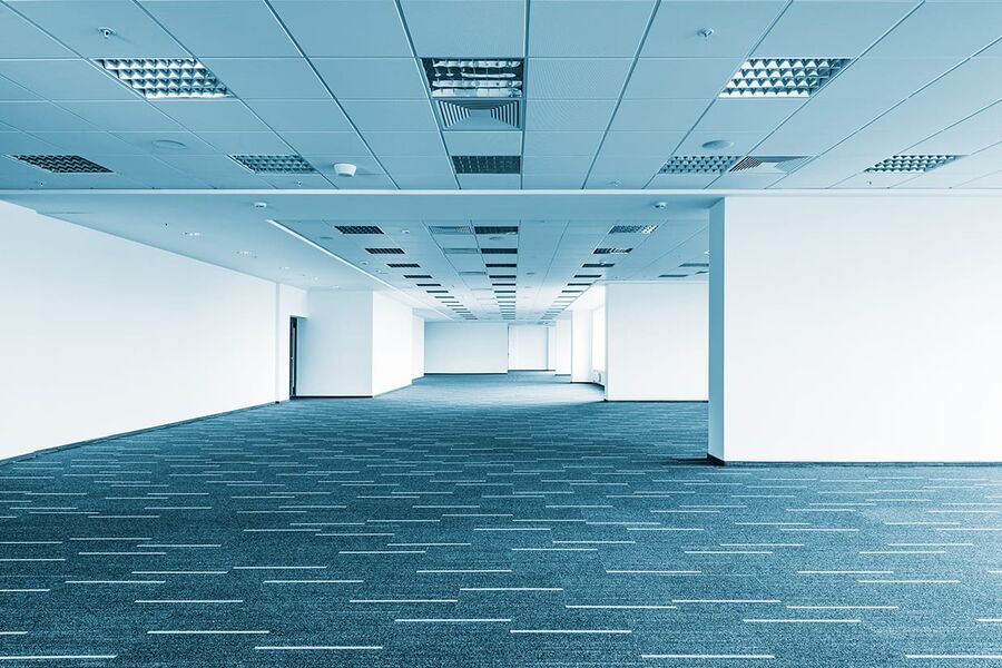 Interior of the new empty office building.