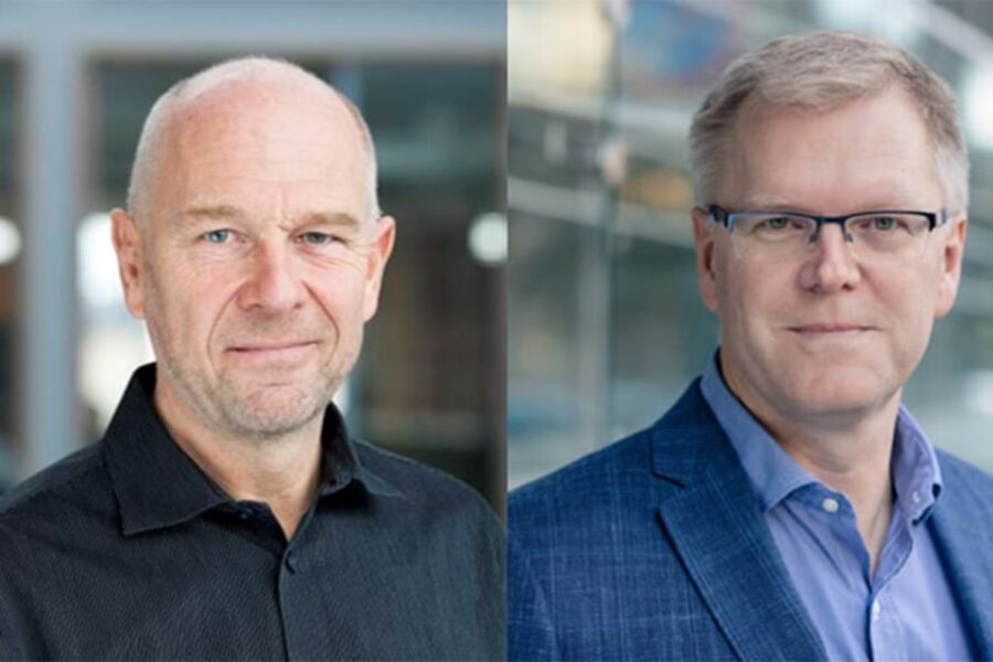 Administrerende direktør i Arkitektbedriftene, Egil Skavang, og fungerende administrerende direktør i RIF, Ari Soilammi.