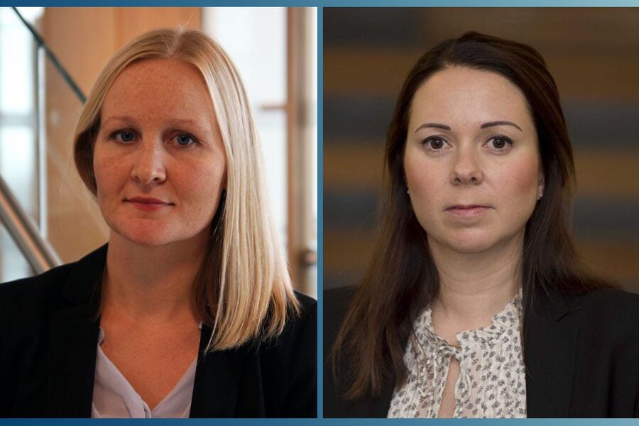 Hanne Dahl Amundsen og Rebekka Søvik i Konkurransetilsynet. Foto: Konkurransetilsynet