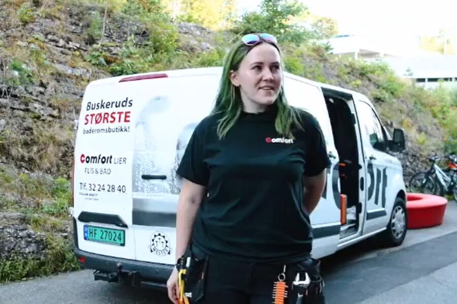 Ida Meldgaard er småbarnsmor og rørleggerlærling hos Comfort Lier.