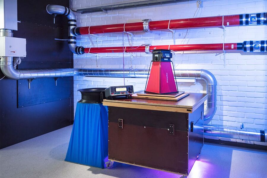 På ventilasjonslaboratoriet hos SINTEF har man muligheten til å teste Swema flow og en rekke andre typer måleutstyr og instrumenter. Foto: Werner Juvik 
