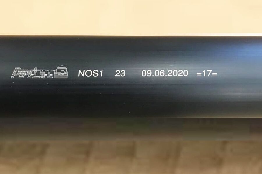 Bildet viser et rør produsert 09. juni 2020.