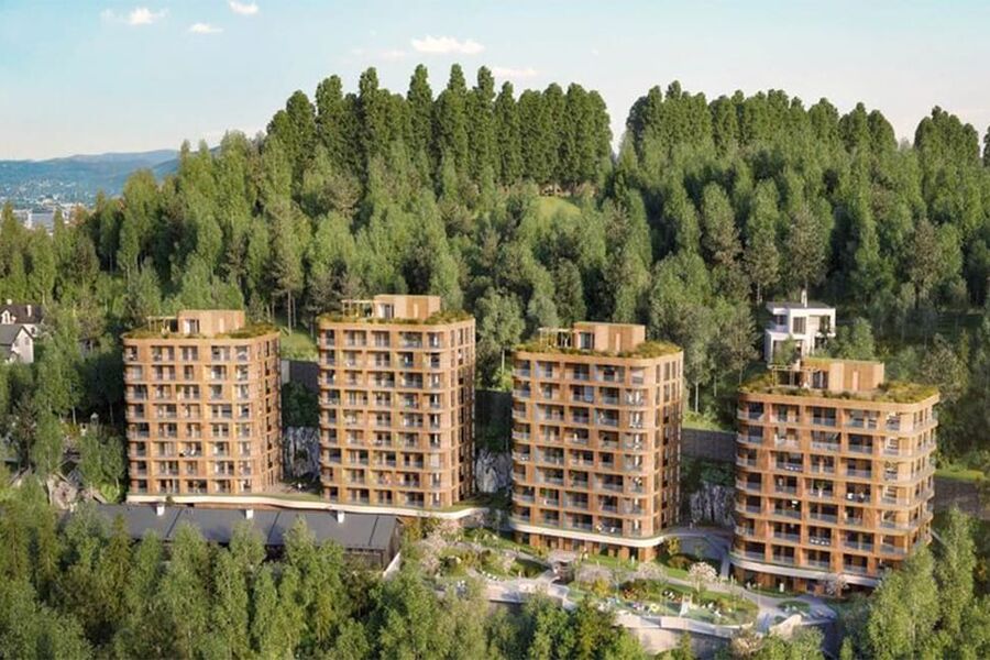 Det er satt høye miljøambisjoner for Fyrstikkbakken 14, som er det første kommersielle boligprosjektet i FutureBuilt-programmet.