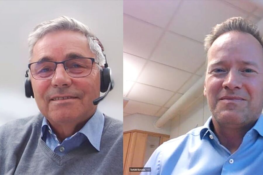 Styreleder Haakon Tronrud og nestleder Torkild Korsnes i BNL. 