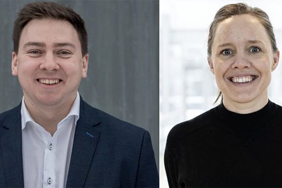Marius Jablonskis, teknologisjef i Norconsult, og Cathrine Mørch, digitaliseringsdirektør i Sweco Norge, har vært de norske representantene.