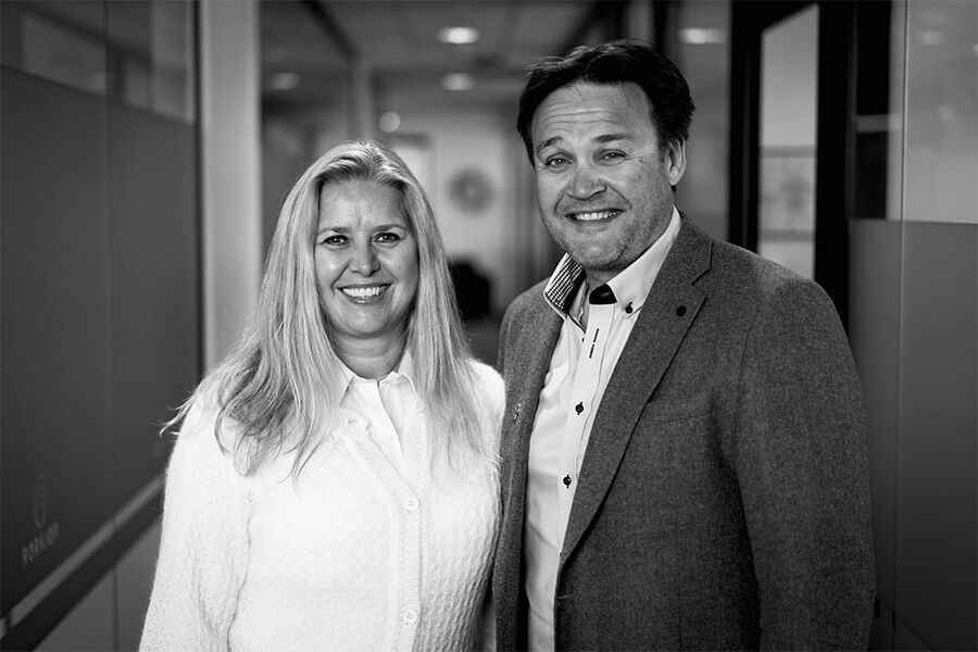 Cecilie Bjørnerud Knap, markeds- og kommunikasjonsdirektør i Rørkjøp og Frank Olsen, administrerende direktør.