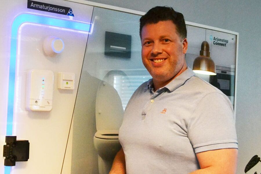 - Arjonstop Connect er en spennende videreføring av - Arjonstop, og et produkt som skiller seg ut i mengden, sier teknisk sjef i Armaturjonsson, Thorn Hemsen.