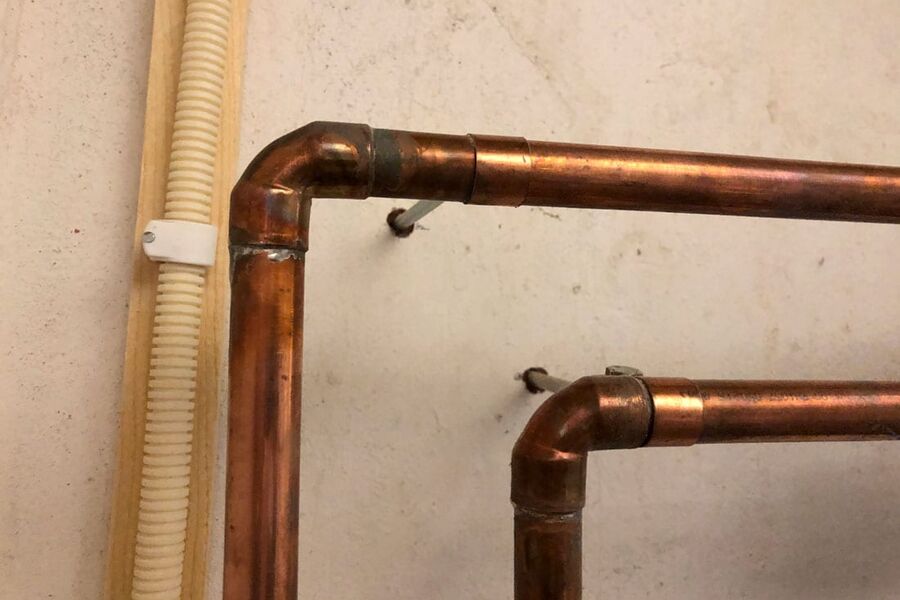 Eksempler på loddede rør.