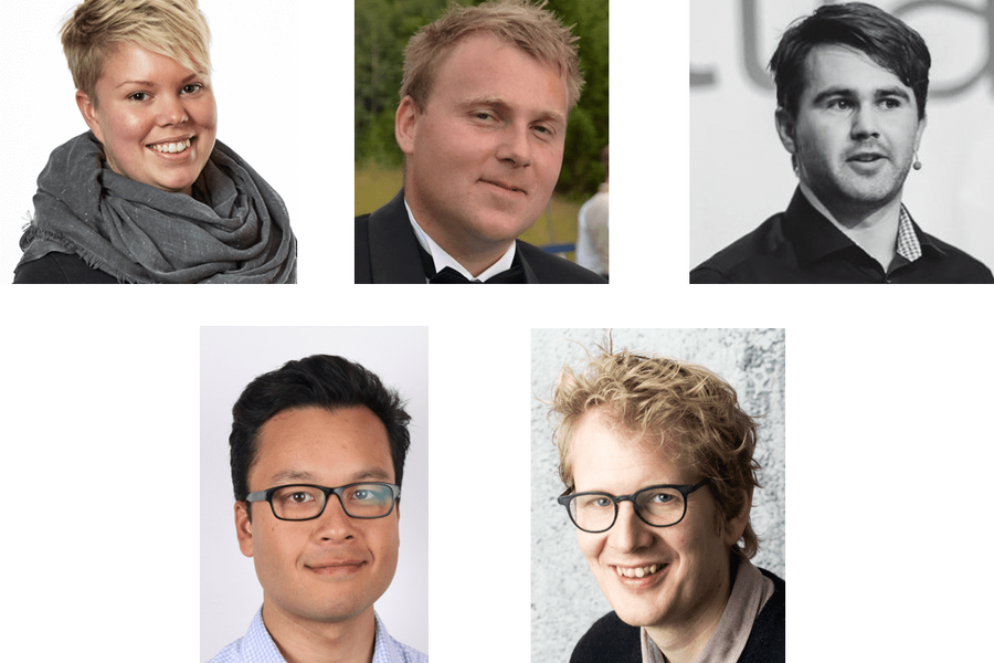 Her ser man de fem finalistene som er med i den pan-europeiske ingeniørkonkurransen EFCA Future Leaders.