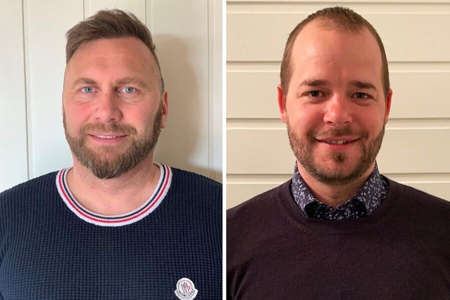 Fra venstre, Nils-Ivar Roverudseter som skal ha ansvaret for Østlandet, mens Rolf Kristian Lie skal ha ansvaret på Vestlandet. 