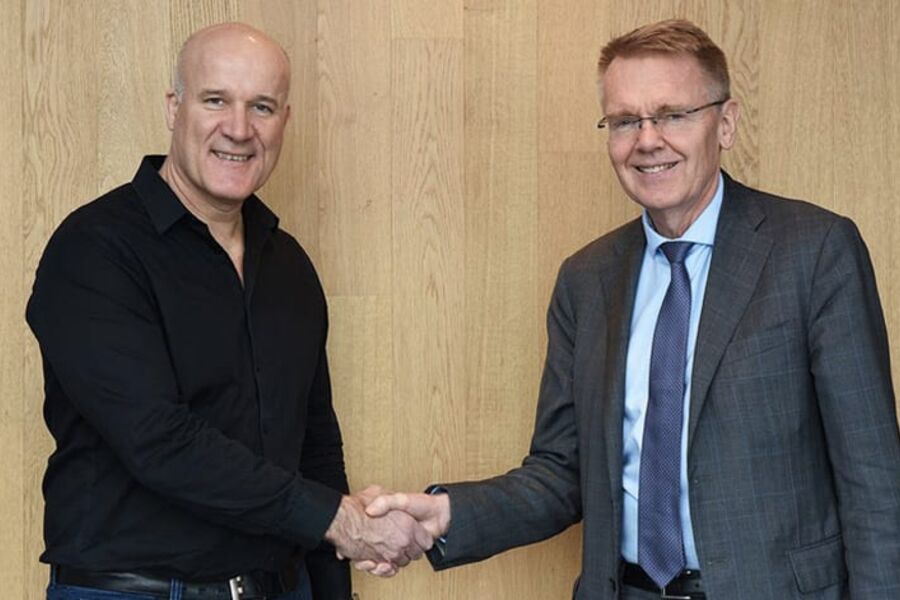 
Administrerende direktør Leif Øie i GK Inneklima og Rune Arnhoff, styreleder i AET (Foto: GK Norge AS)