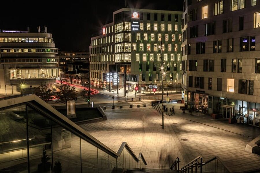 Schweigaards gate 16 er sertifisert med BREEAM In-Use, som er et miljøsertifiseringssystem for eksisterende bygg. Foto: Knut Neerland 