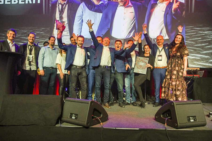 Stor stemning da Geberit fikk prisen for årets tekniske leverandør i Comfort.