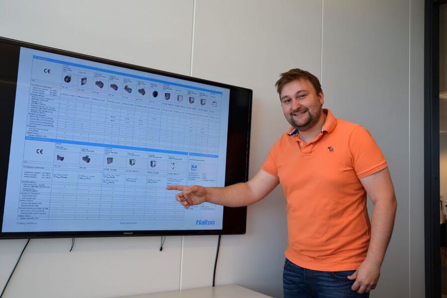 Lars Bråthen, produktsjef hos Halton kan fortelle at de nå har lansert en ny serie med brannspjeld, med enklere montasje og til en rimeligere pris, men med samme brannklasse. Han gleder seg også over at stadig flere etterspør styringssentralene fra produsenten. 