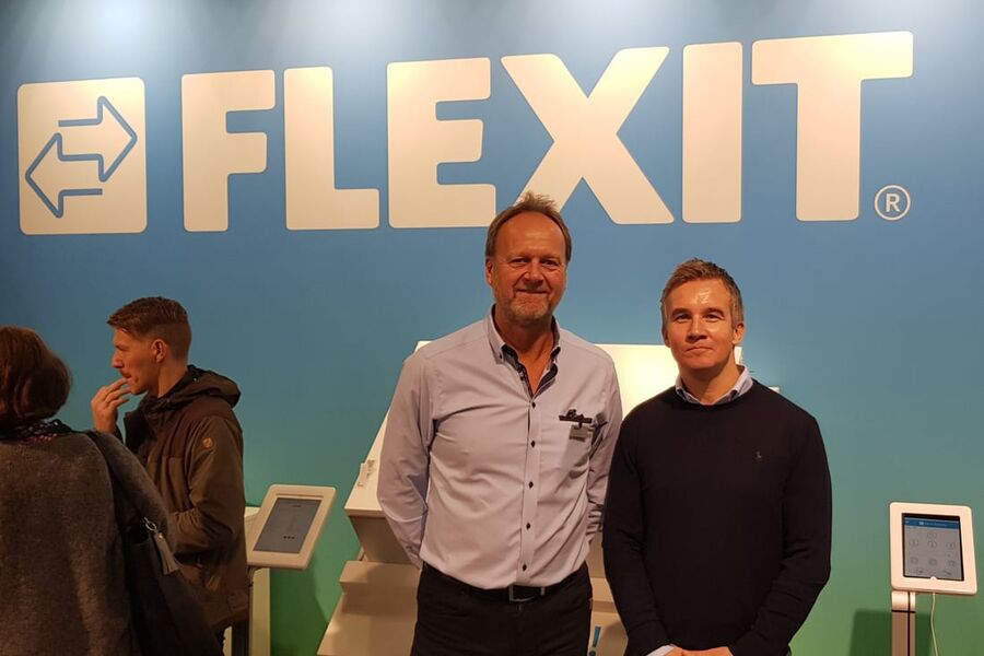 Markedssjef Jon Dehli i Flexit AS, og  daglig leder i Novium Eiendom, Karl-Fredrik Lagen-Larsen.   
