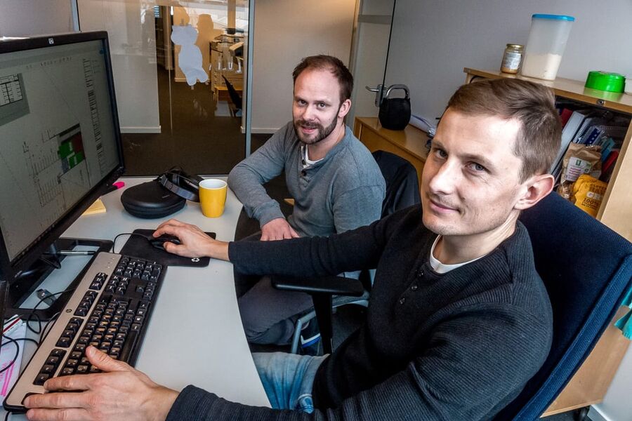 Prosjekteier Per Kristian Roll (t.v.) og prosjekteringsleder Grzegorz Wojciker i Assemblin AS er i gang med forberedelsene til prosjektet Middelthunet på Majorstuen i Oslo.