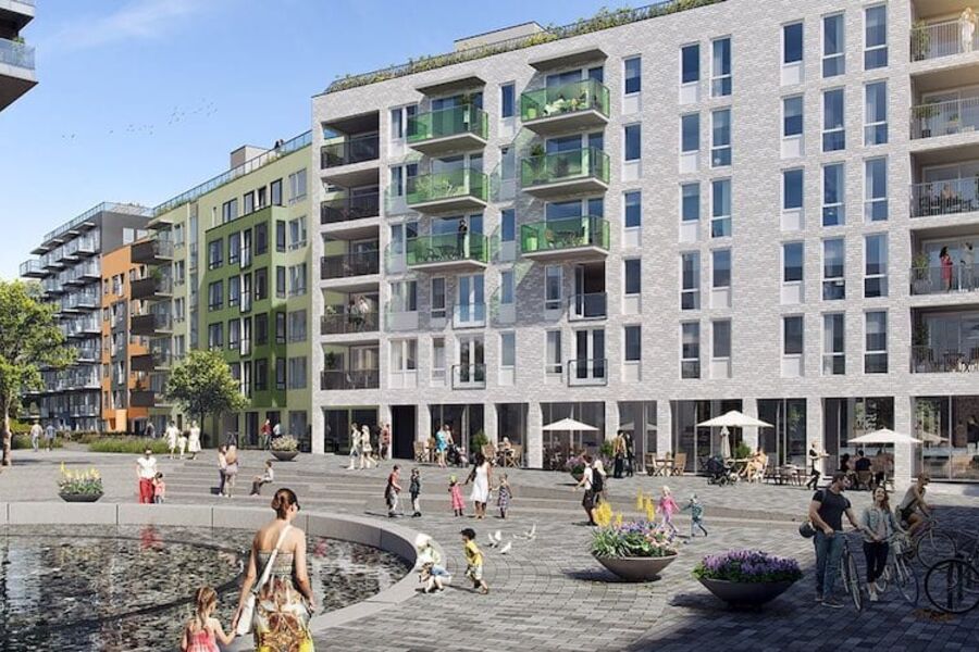 Illustrasjonsbilde av torget på Vollebekk.