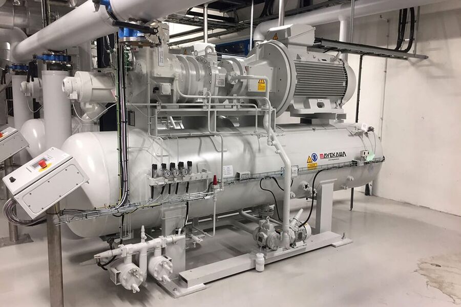 Varmepumpe som skal installeres i SUS2023. Foto: Therma Industri