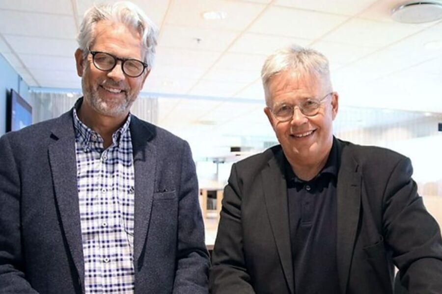 Adm. direktør i BNL, Jon Sandnes og Jon Karlsen som skal lede arbeidet med det digitale veikartet for byggenæringen. 