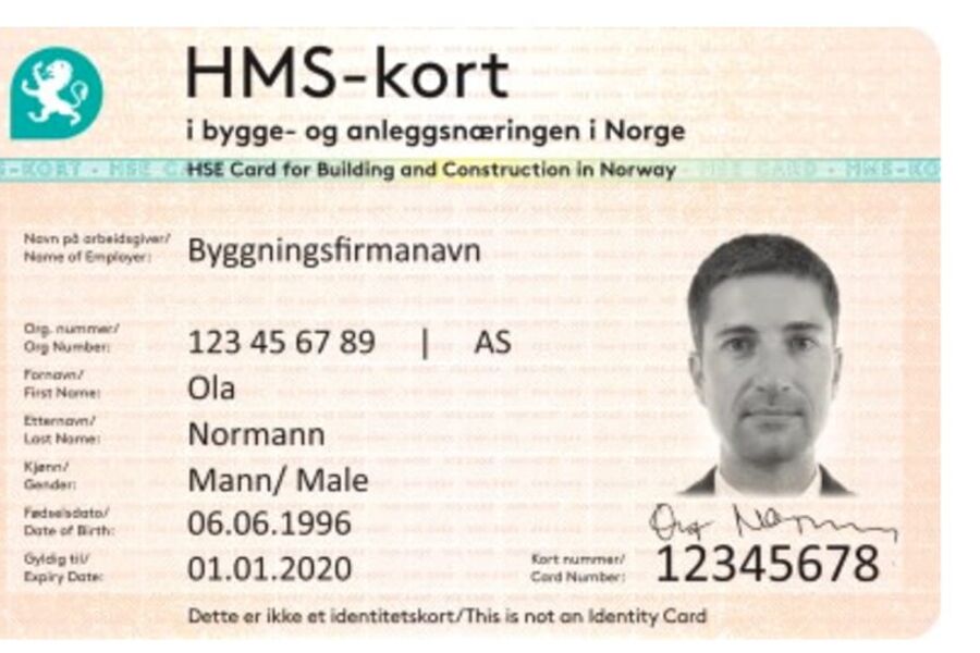 Regjeringen ønsker å legge inn sanntidsinformasjon i HMS-kortene. 