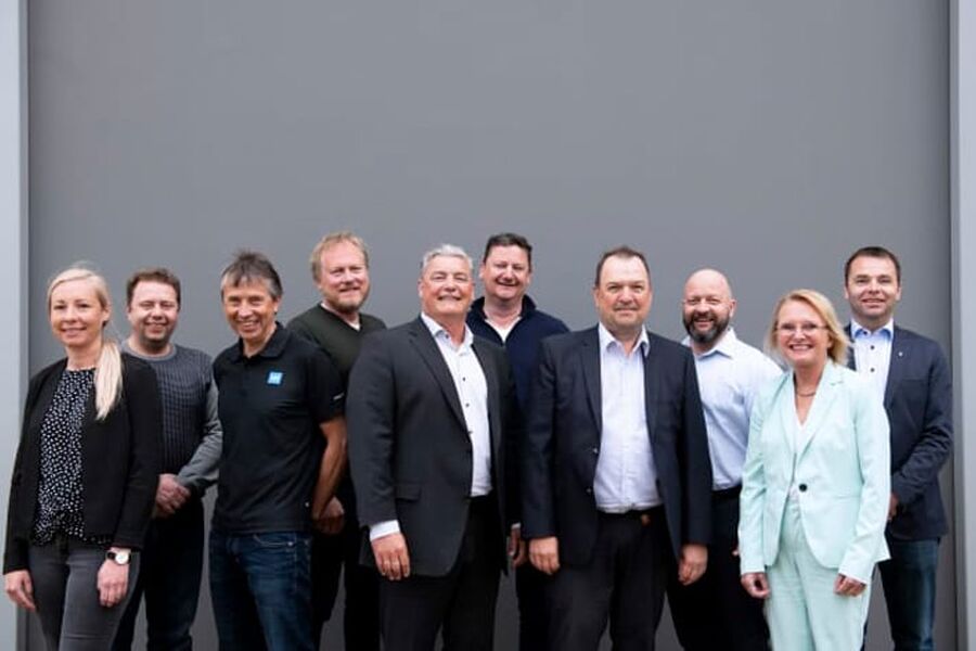 Styret i rørleggerkjeden VB. Fra venstre: Gøril Almvik, Ben Gaute Sunde, Baard Aas, Lasse Hartz-Bruun, Steinar Aasland, Espen Kvarud, Anders Almestad (styreleder), Geir Helgesen, Tove Bjørnhov og Håvard Larsen.