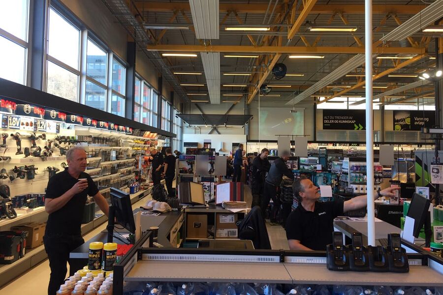 Slik ser den nye butikken tll Heidenreich AS på Sluppen i Trondheim. 