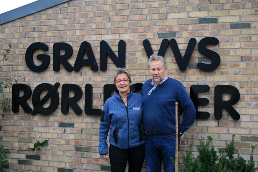 Daglig leder Bergljot Woll og Georg Gran hos Gran VVS er overbevist om at samling om VVS Norge er eneste farbare vei å gå for å møte den økte konkurransen. Foto: privat. 