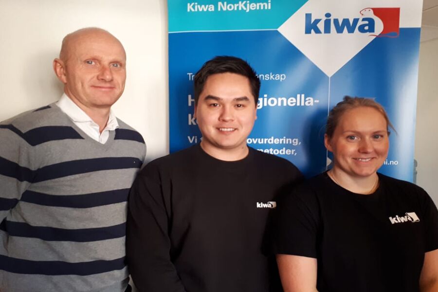 KIWA Norkjemi har styrket organisasjonen med hele tre nye medarbeidere. de er fra venstre, Kenneth Riisa. Magnar Otterlei og Marie Horvei.