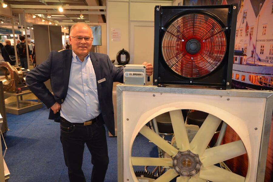 Rune Lien i J.L.Bruvik AS presenterte den nye viften BPX EC under VVS-dagene i oktober. 