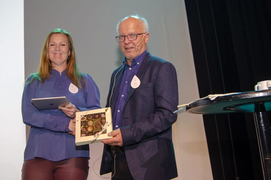 Svein Bøe ved Niras under arrangementet Vann og Miljø dagen i Sandefjord tidligere i år.(t.v. Siri Kristiansen)