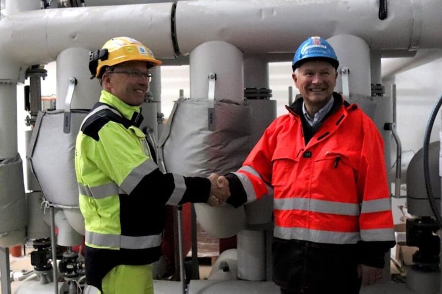 Varmepåkobling på Campus Ås. Foto: Morten Nordahl Ellingsen