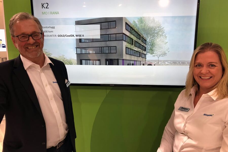 Rolf Sølie, avdelingsleder for WISE & labventilasjon, og Yvonne Kure, Prosjektingeniør for behovsstyrt og Wiese i Swegon,forteller at de per nå har installert Wise i til sammen 42 bygg i Norge.