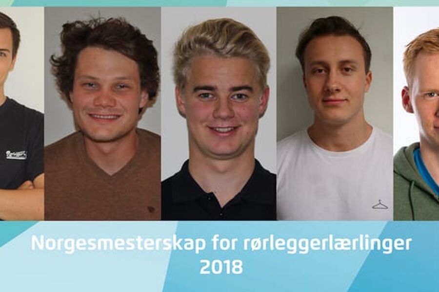 På bilder ser vi årets NM-kandidater. Fra venstre, Oliver Numme, Syver Matthias Flagstad, William Korslund, Sander Larsen, og Håvard Jensen 