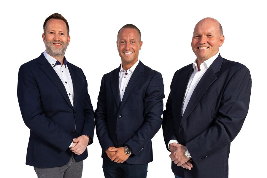 Fra Venstre: Morten Leopold Helgerud  Nordic Sales Manager,  Tom Fjordvang  Account Manager
 og Roar Aarø Syvertsen - Senior Technical Support Specialist