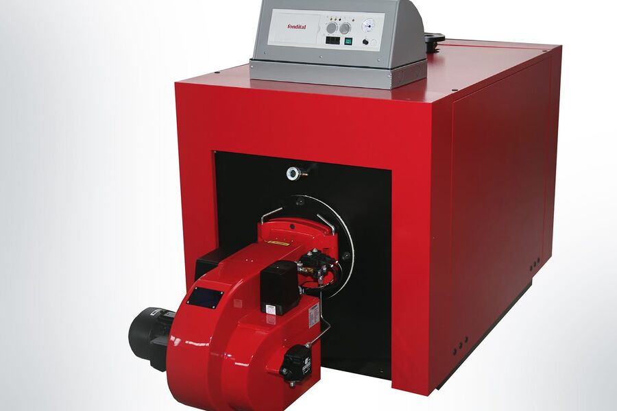 Bildet: Stålplatekjeler  for olje- og gassbrennere med effektområde fra 70 til 3500 kW. Kjelene har brennkammer, vendeflammeløsning og 3 røykgasspassasjer for å utnytte all varme som produseres.