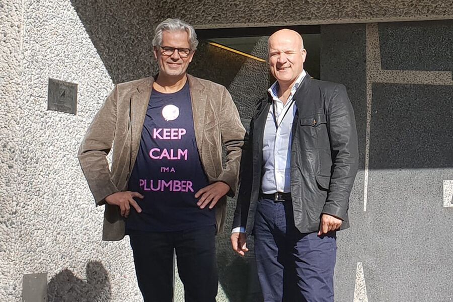 Jon Sandnes (t.v.) og Leif Øie.