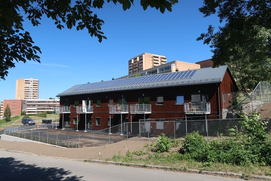 Slik ser det nye boligbygget med 10 nye boliger i Dr. Dedichensvei 26 C på Trosterud ut.