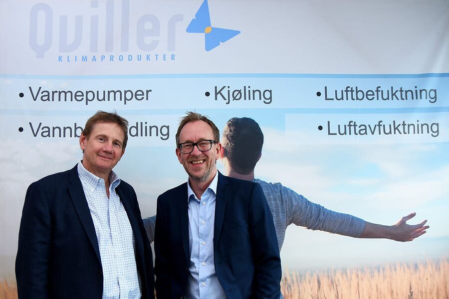 Daniel Kristensen (til høyre) i ABK AS og Kim Robert Lisø i GK Inneklima. 