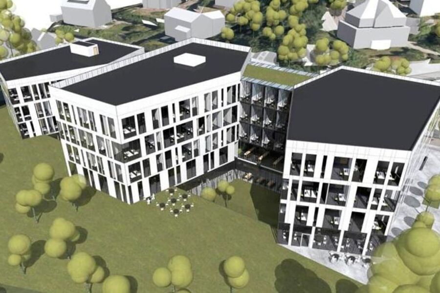 Helsecampus Årstadvollen: 1. byggetrinn i den nye helseklyngen. Opphavsrett: b+b arkitekter