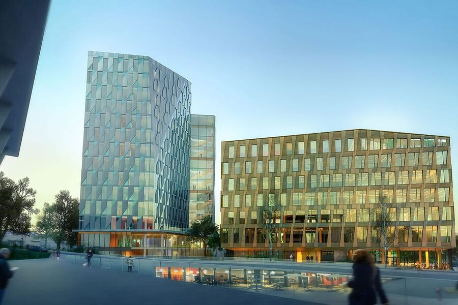 På Helsfyr i Oslo bygger NCC kontorprosjektet Valle. Midtpunktet blir Valle Wood, Et flott kontorbygg i bærekraftig massivtre. Foto NCC